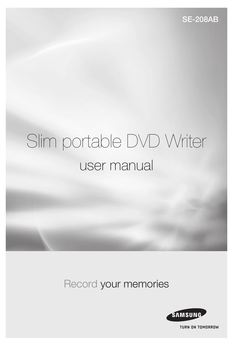 samsung portable dvd writer se 218 manual